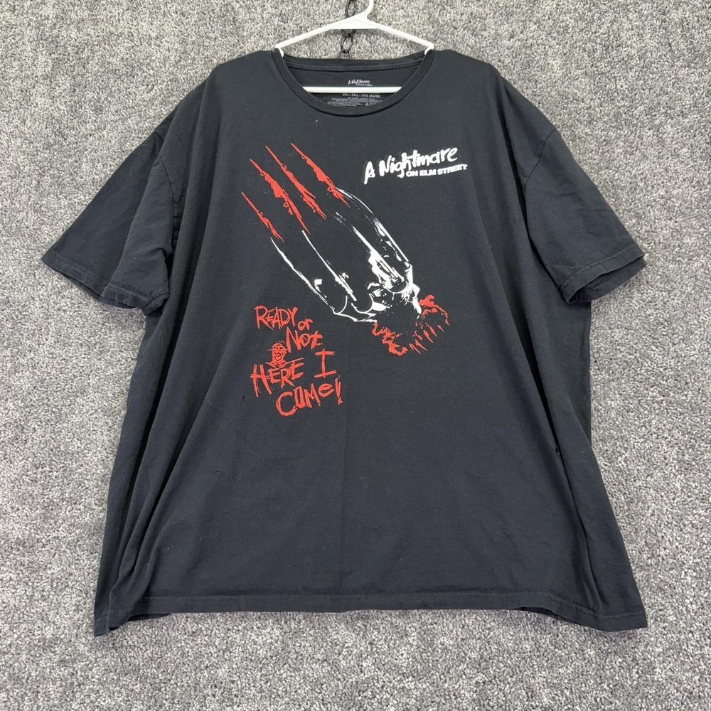 A Nightmare On Elm Street Shirt Mens 3XL Black Freddy Krueger Graphic Tee Horror